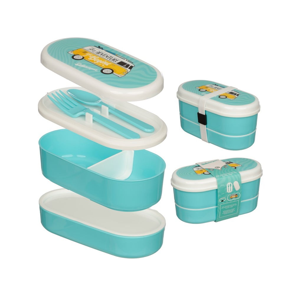 Set boîtes repas Bento VW bleu