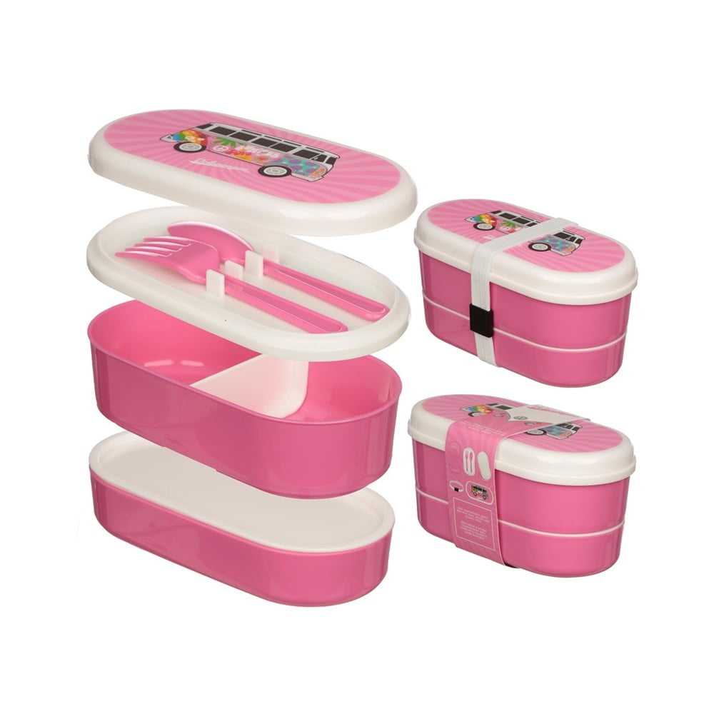 Set boîtes repas Bento VW rose