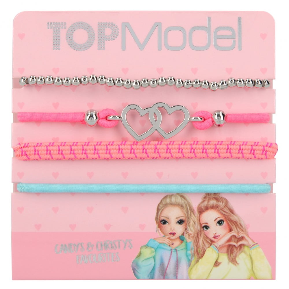 Set cheveux et bracelets TOPModel rose Christy et Candy