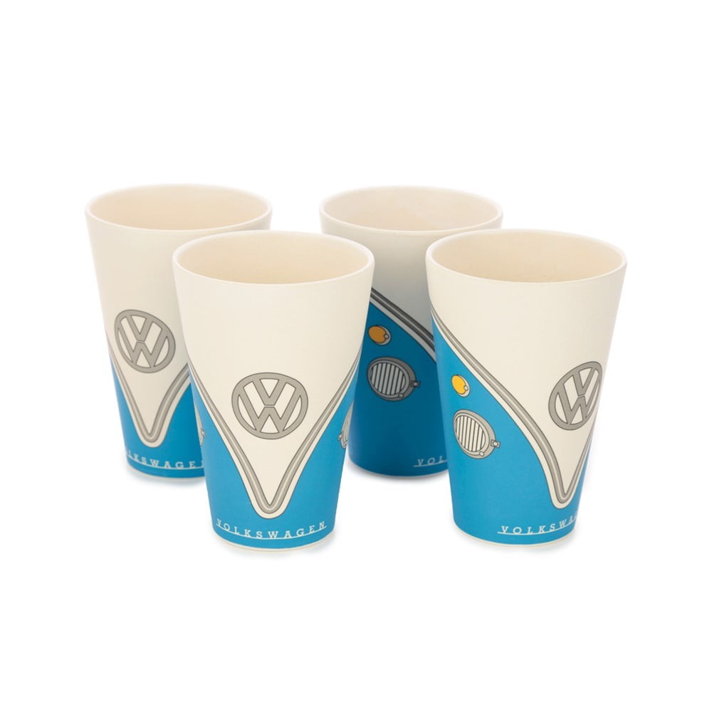 Set de 4 verres de voyage VW Combi bleu
