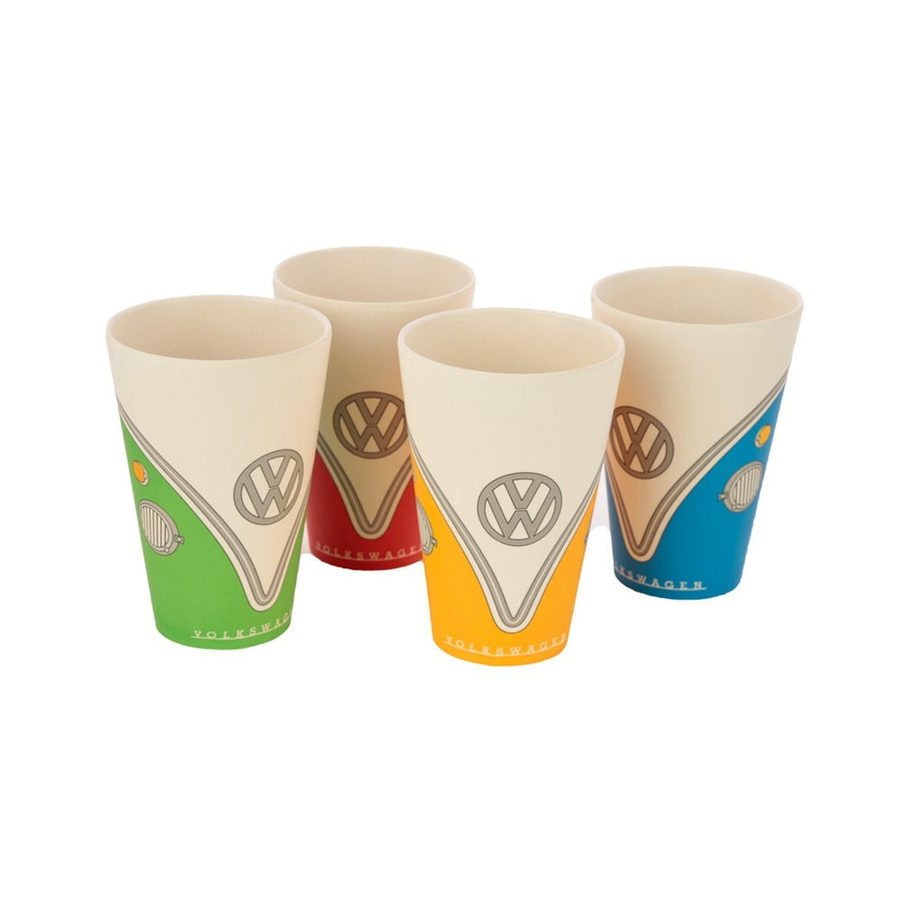 Set de 4 verres de voyage VW assortis