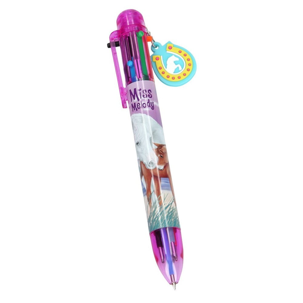 Stylo 6 couleurs Miss Melody violet