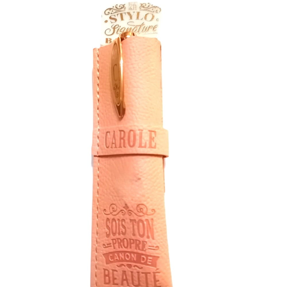 Stylo avec étui personnalisé prénom Carole