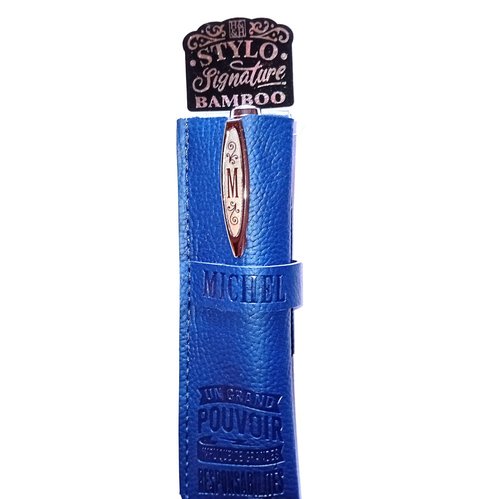 Stylo avec étui personnalisé prénom Michel