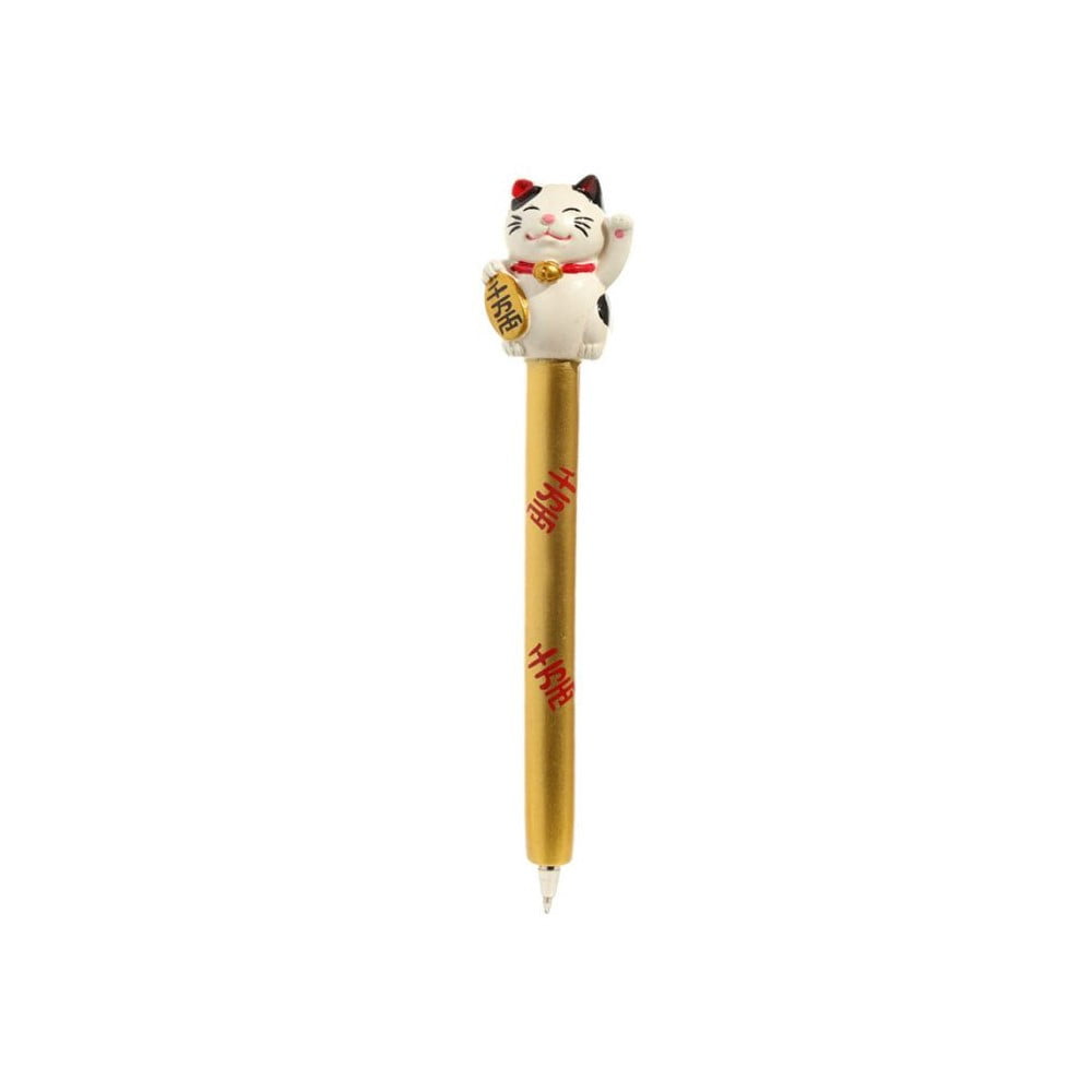 Stylo Maneki Neko caractères noirs