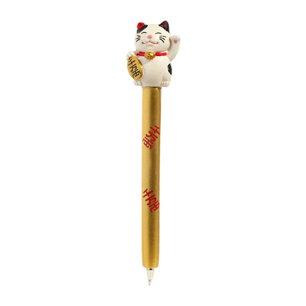 Stylo Maneki Neko caractères noirs