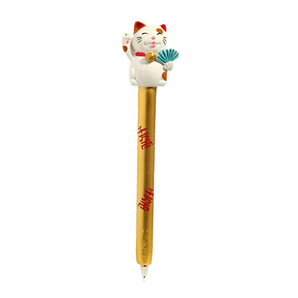 Stylo Maneki Neko éventail turquoise