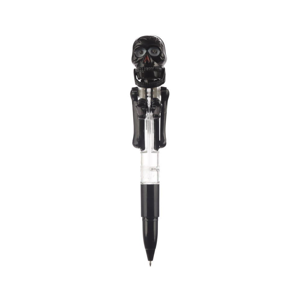 Stylo squelette boxeur noir