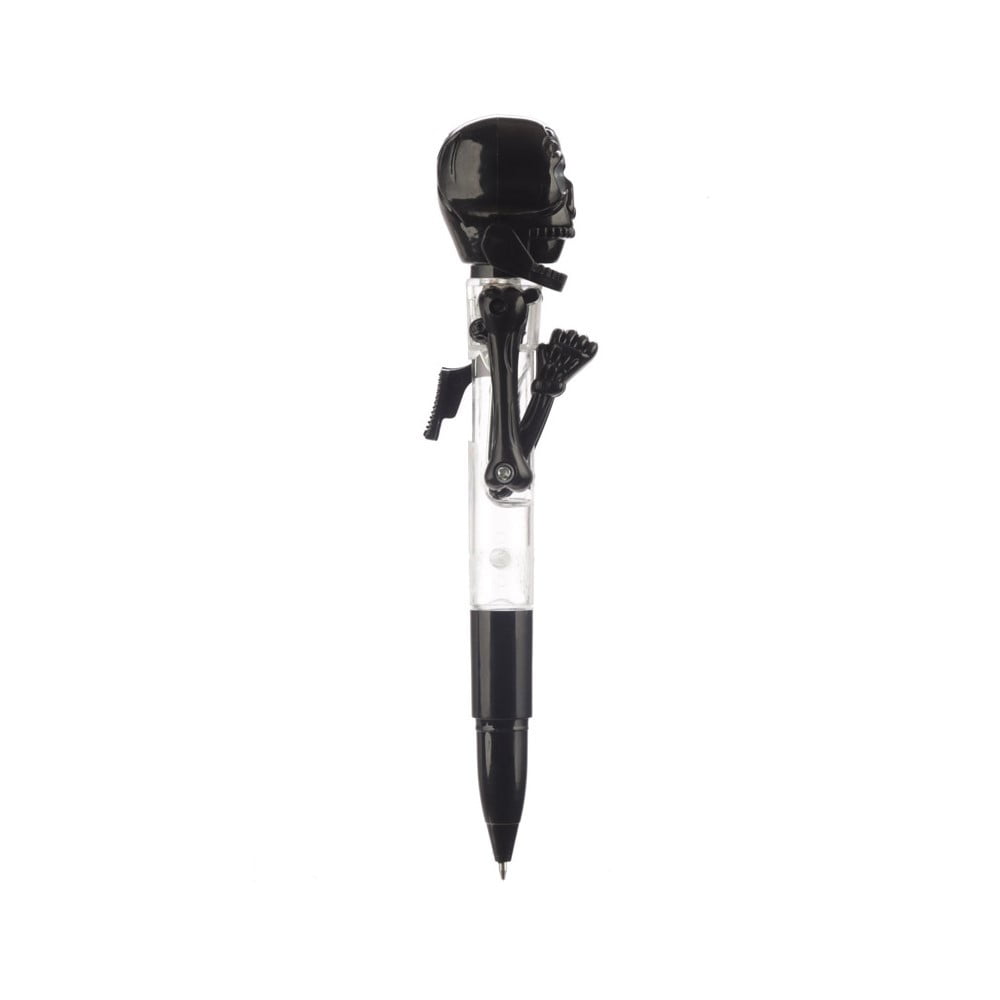 Stylo squelette boxeur noir