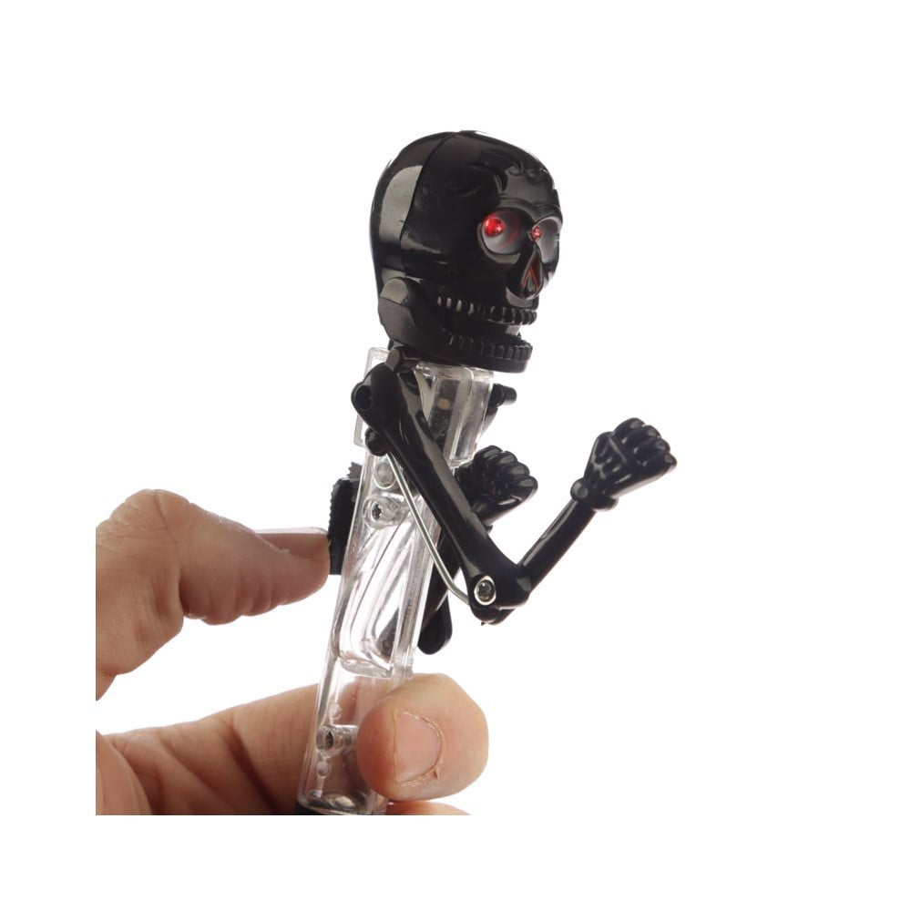 Stylo squelette boxeur noir