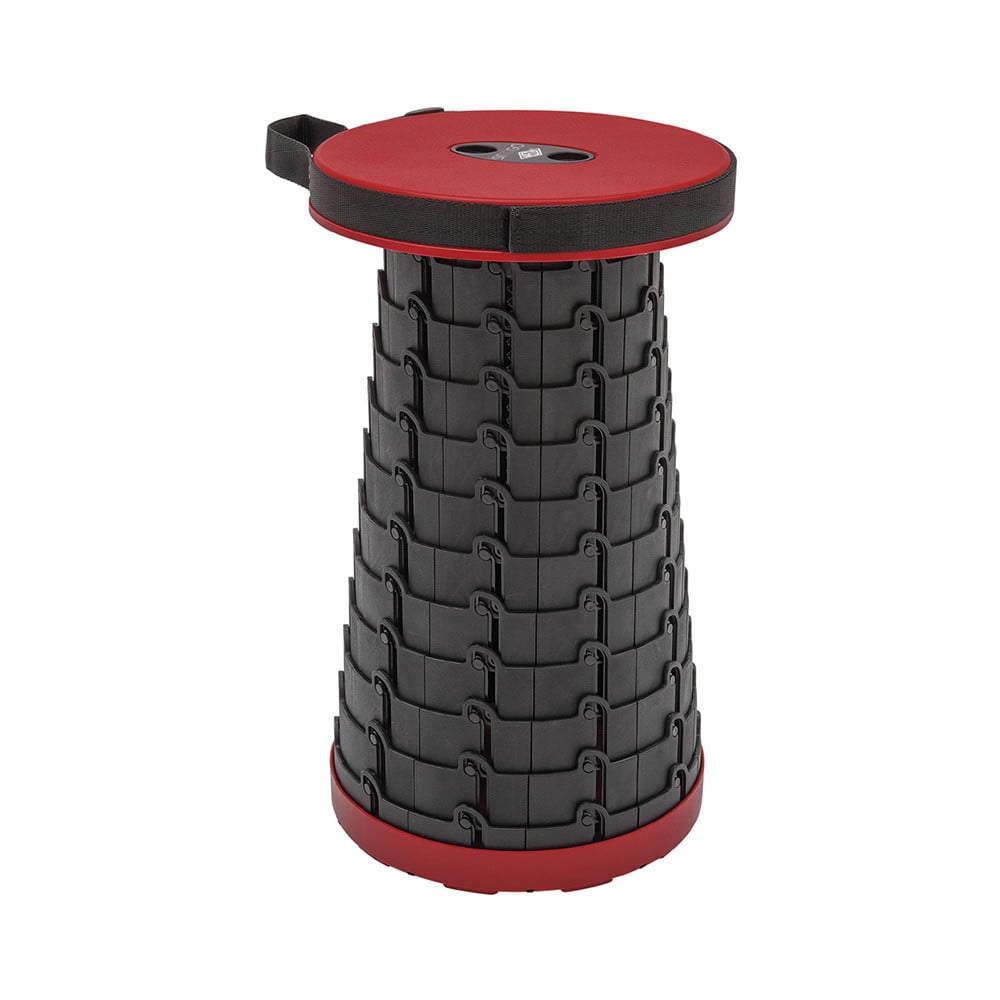 Tabouret télescopique Sittogo noir et rouge