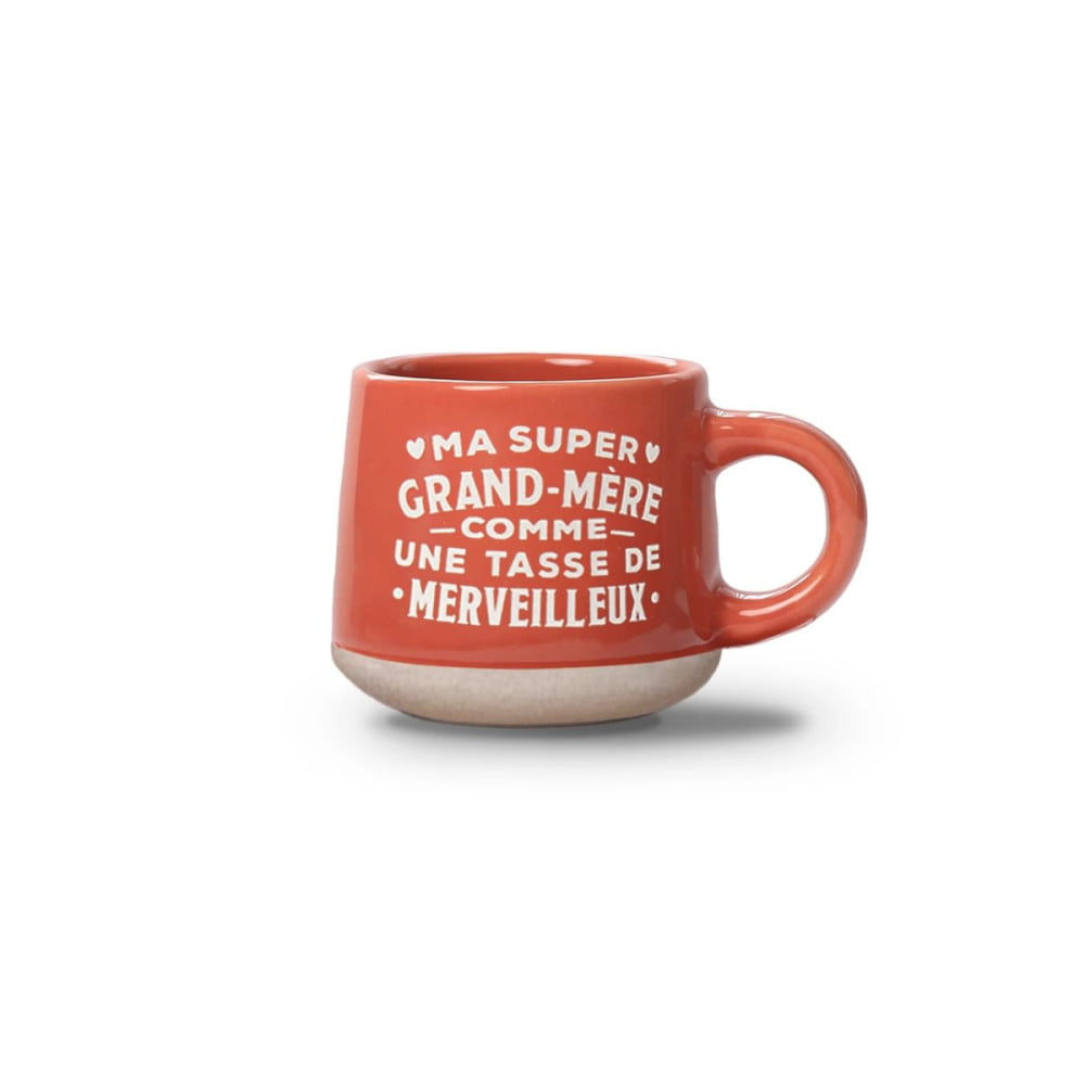 Tasse expresso Grand-mère avec soucoupe assortie