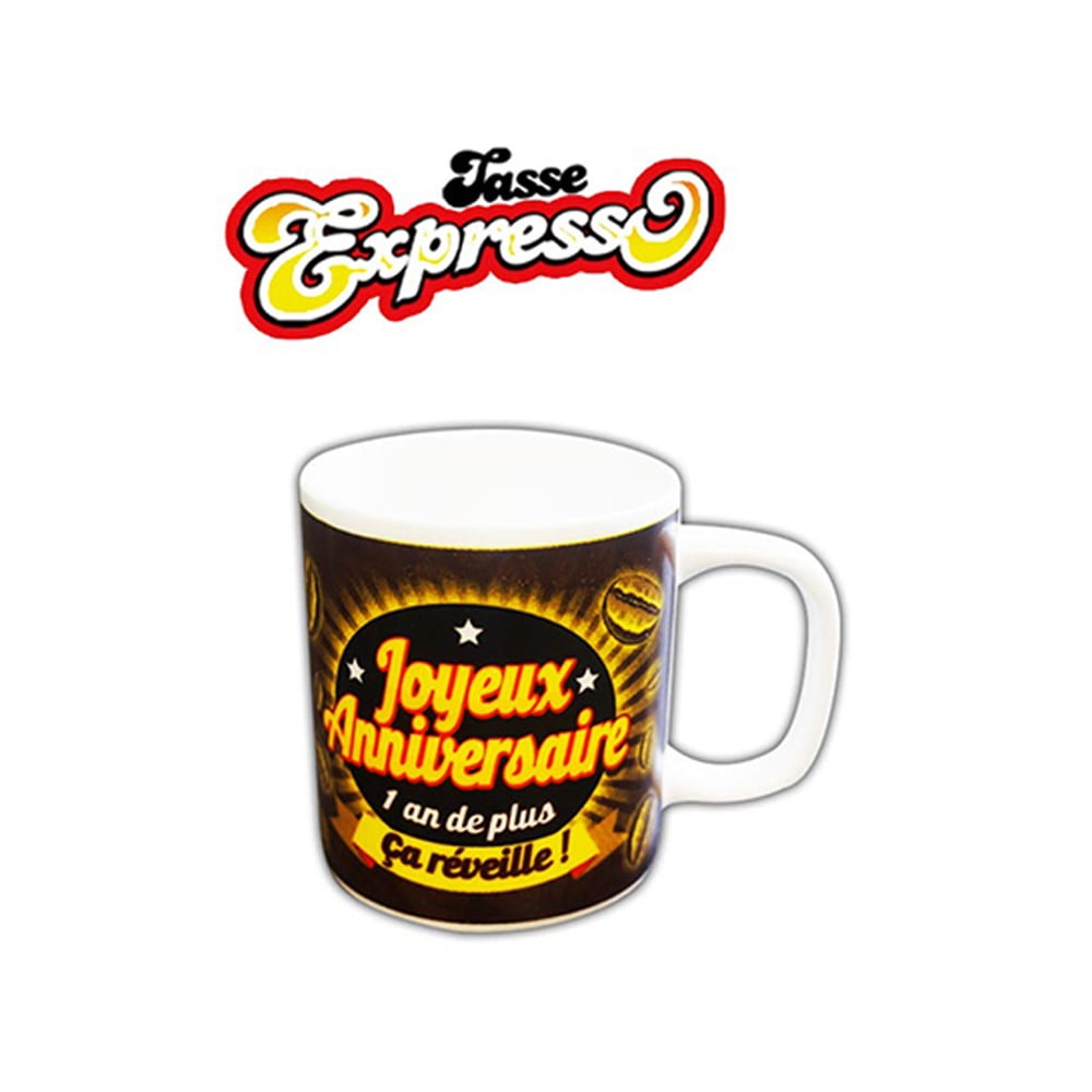 Tasse expresso Joyeux Anniv'