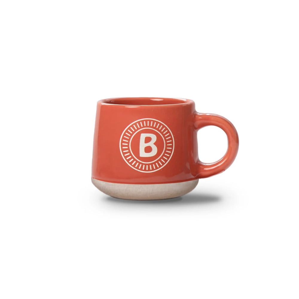 Tasse expresso Lettre B avec soucoupe assortie