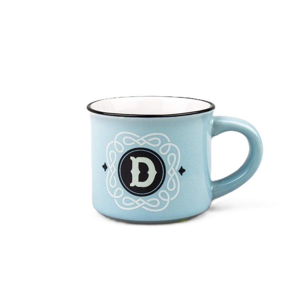 Tasse expresso Lettre D avec soucoupe