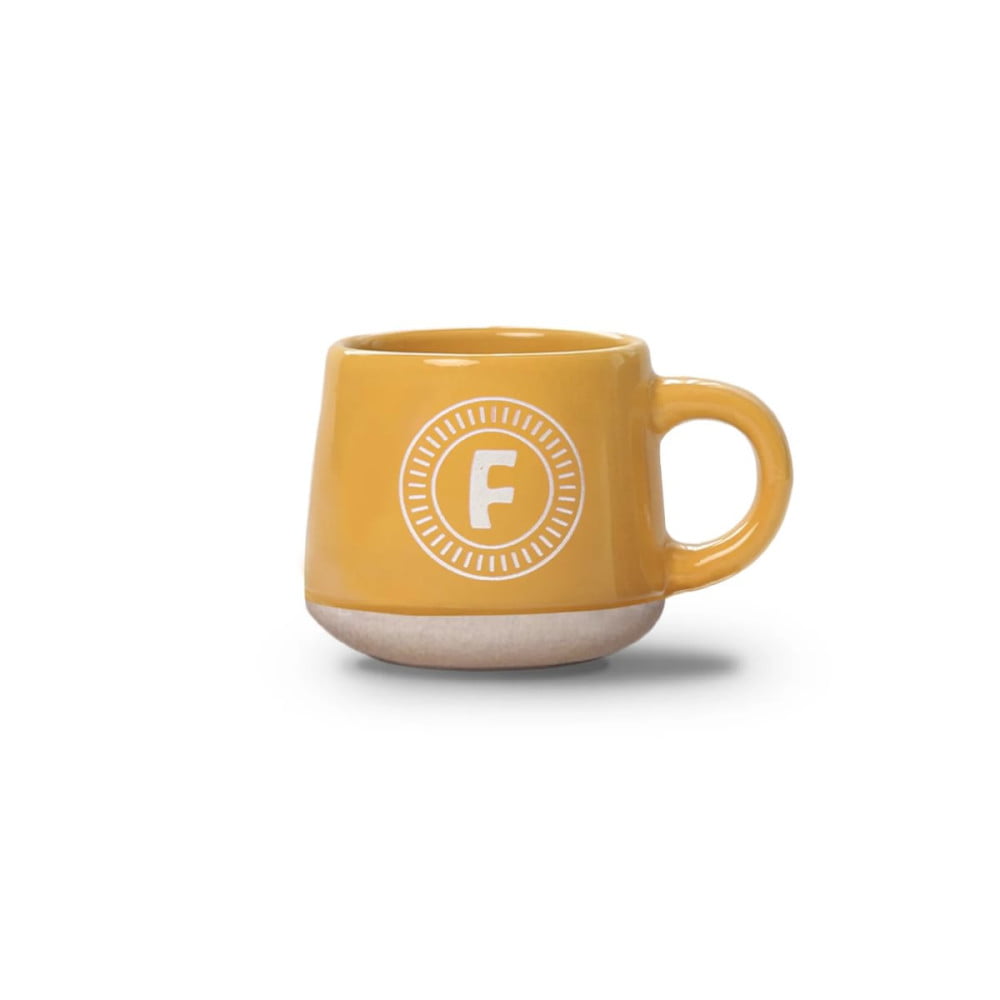 Tasse expresso Lettre F avec soucoupe assortie