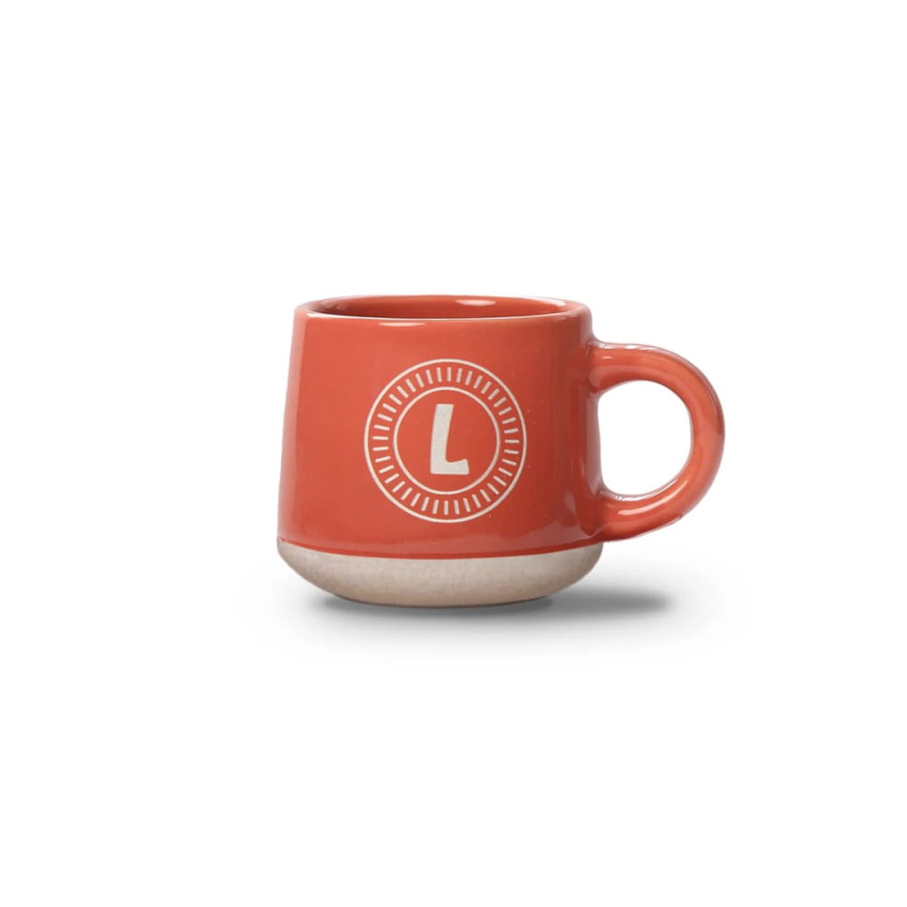 Tasse expresso Lettre L avec soucoupe assortie