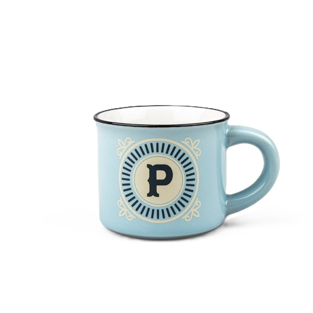 Tasse expresso Lettre P avec soucoupe