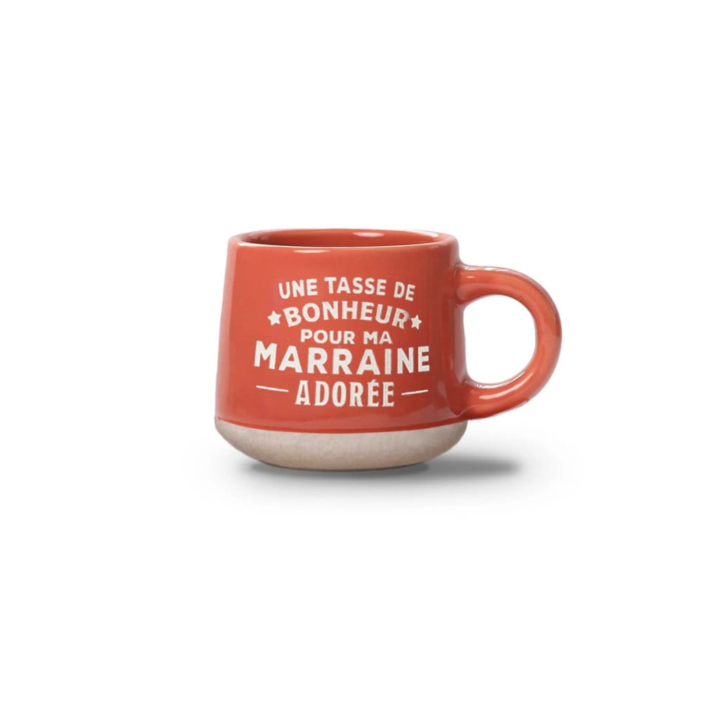 Tasse expresso Marraine avec soucoupe assortie