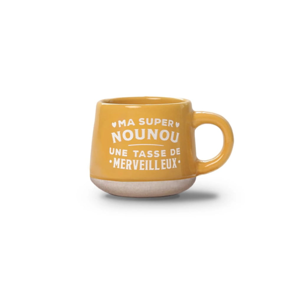 Tasse expresso Nounou avec soucoupe assortie