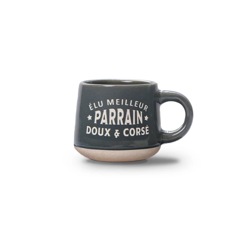 Tasse expresso Parrain avec soucoupe assortie