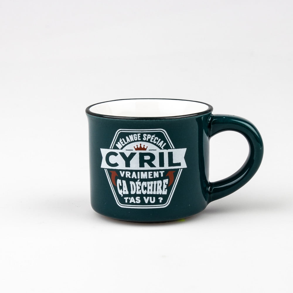 Tasse expresso prénom Cyril