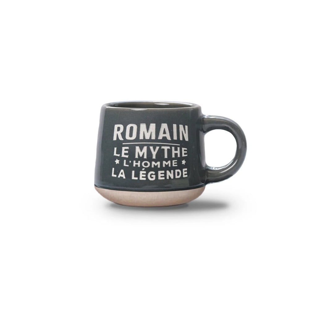 Tasse expresso Romain avec soucoupe assortie