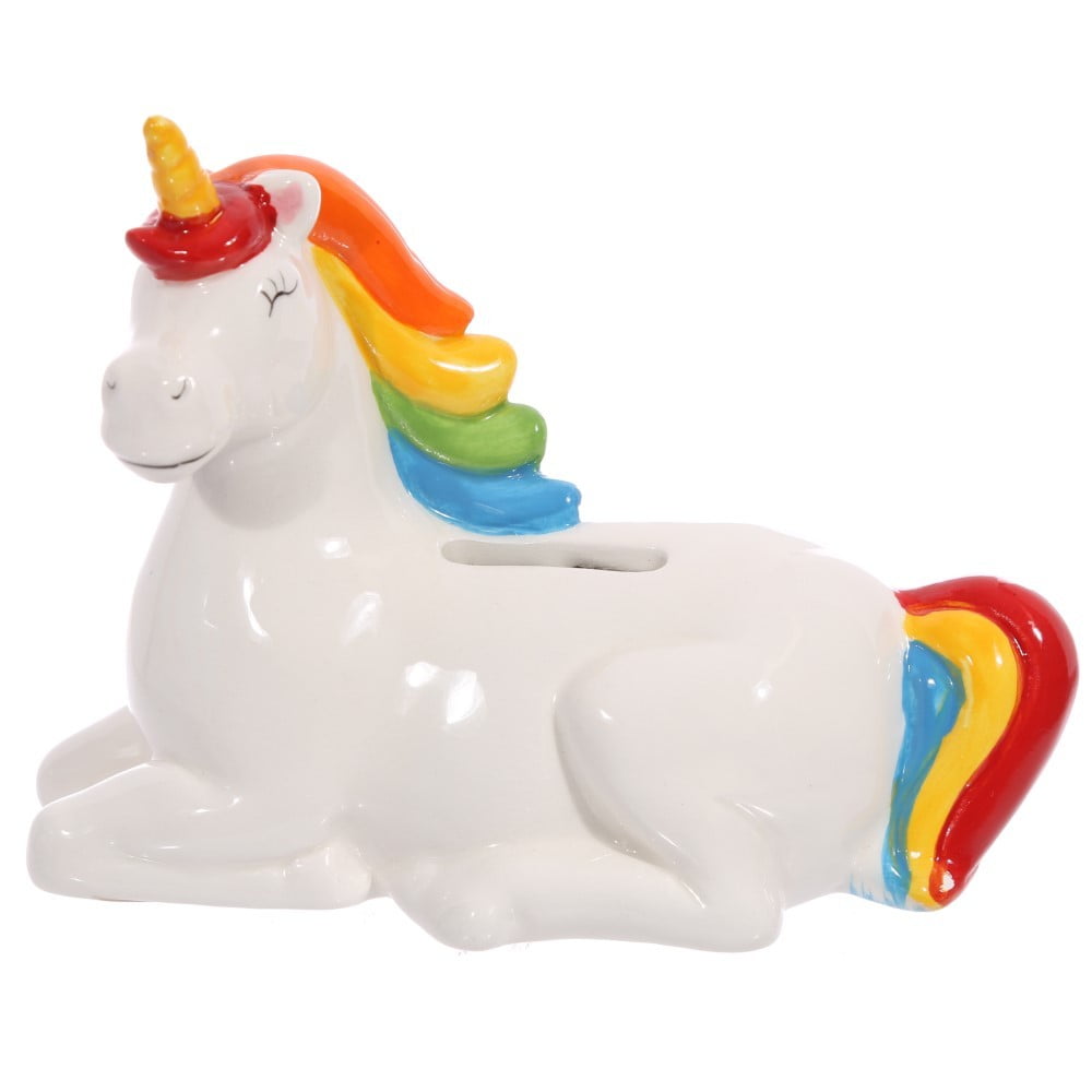 Tirelire Licorne sur arc en ciel