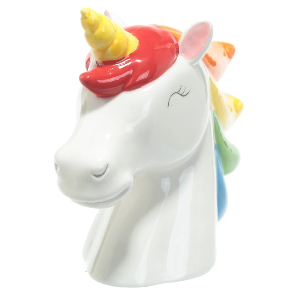 Tire lire tête de Licorne arc en ciel