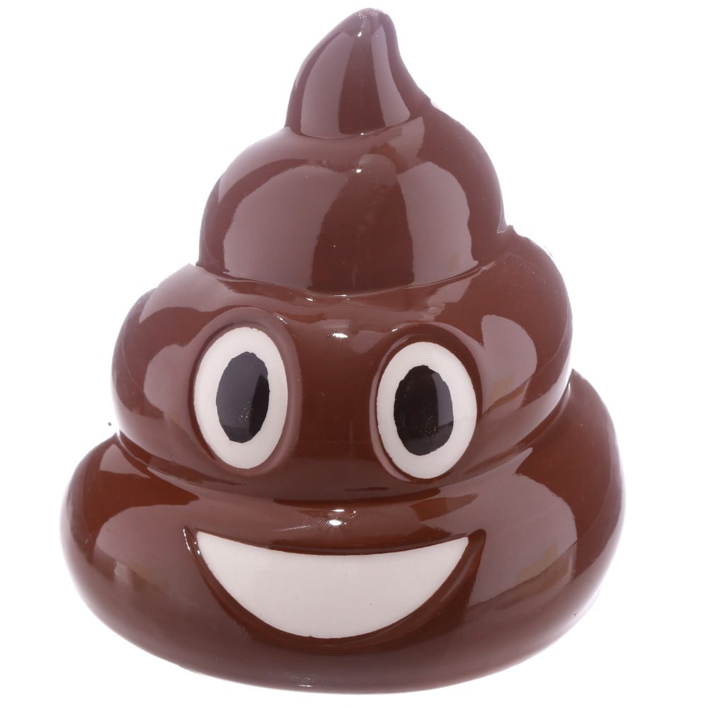 Tirelire emoji poop marron