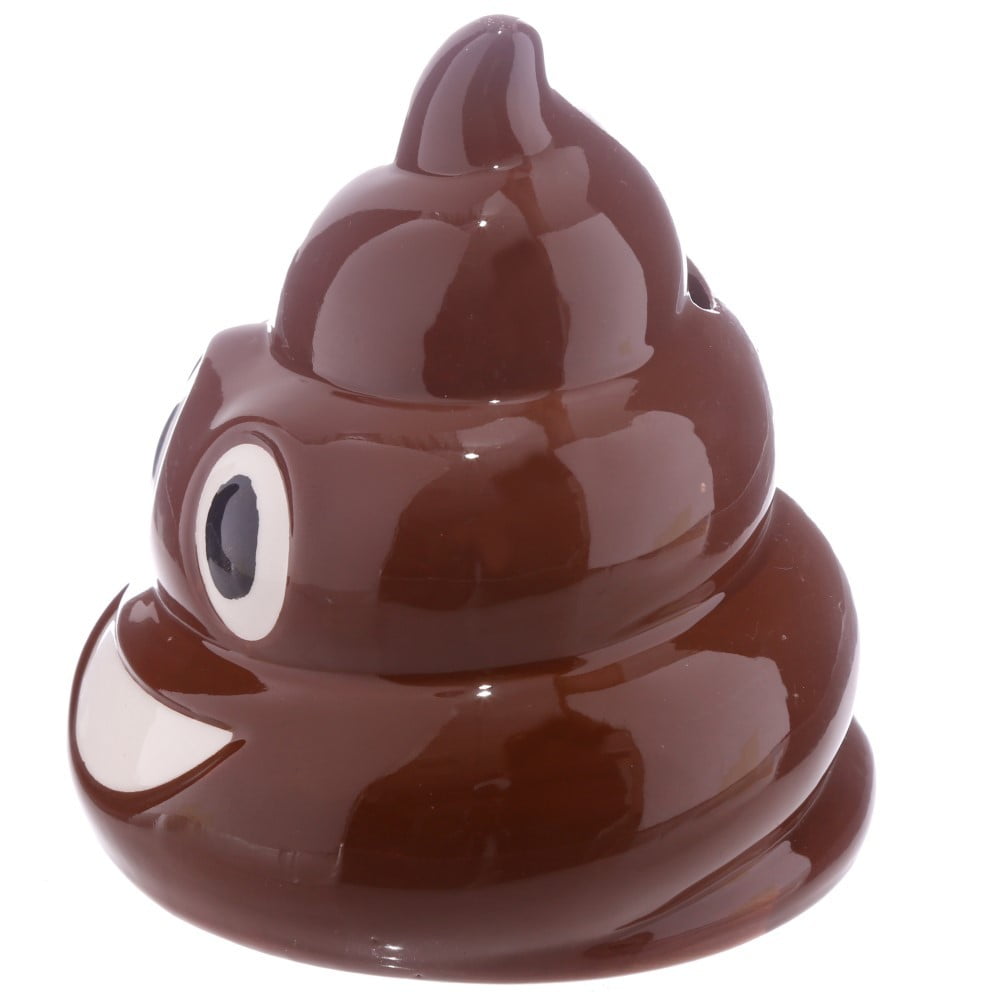 Tirelire emoji poop marron