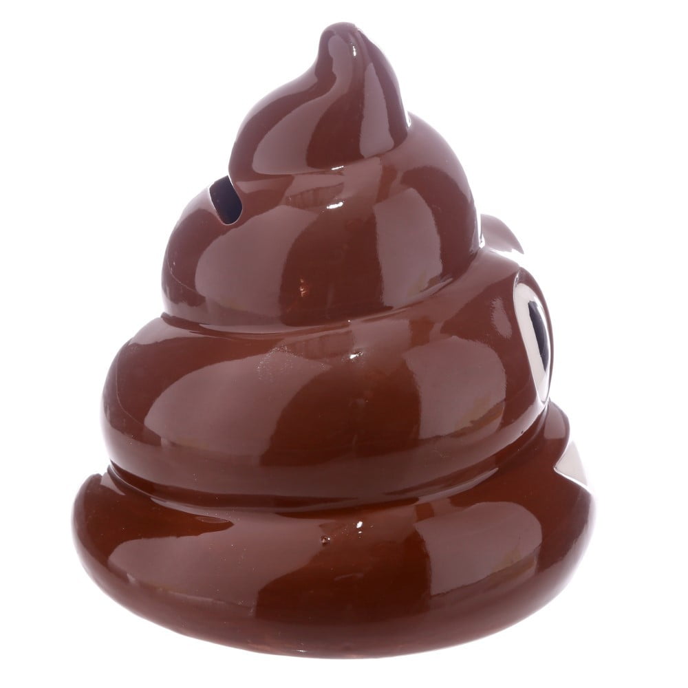 Tirelire emoji poop marron