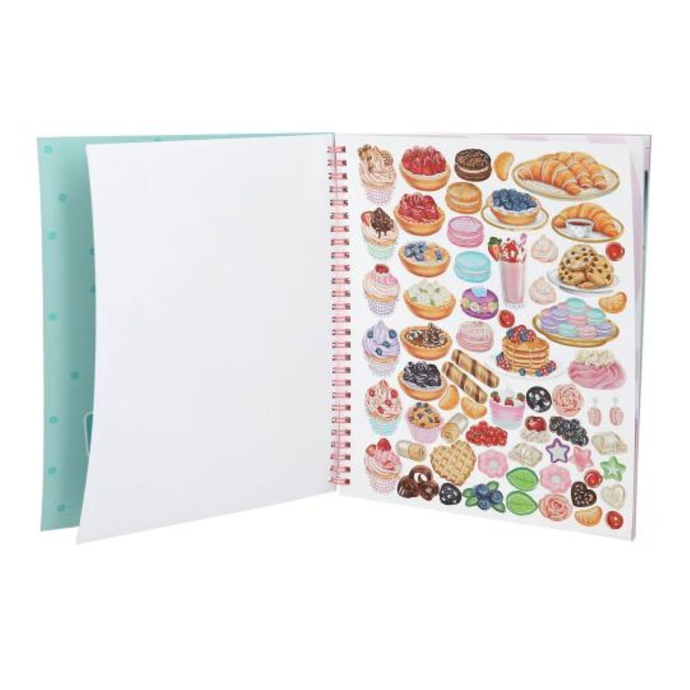 TOPModel Album à colorier avec paillettes Cake & Bake