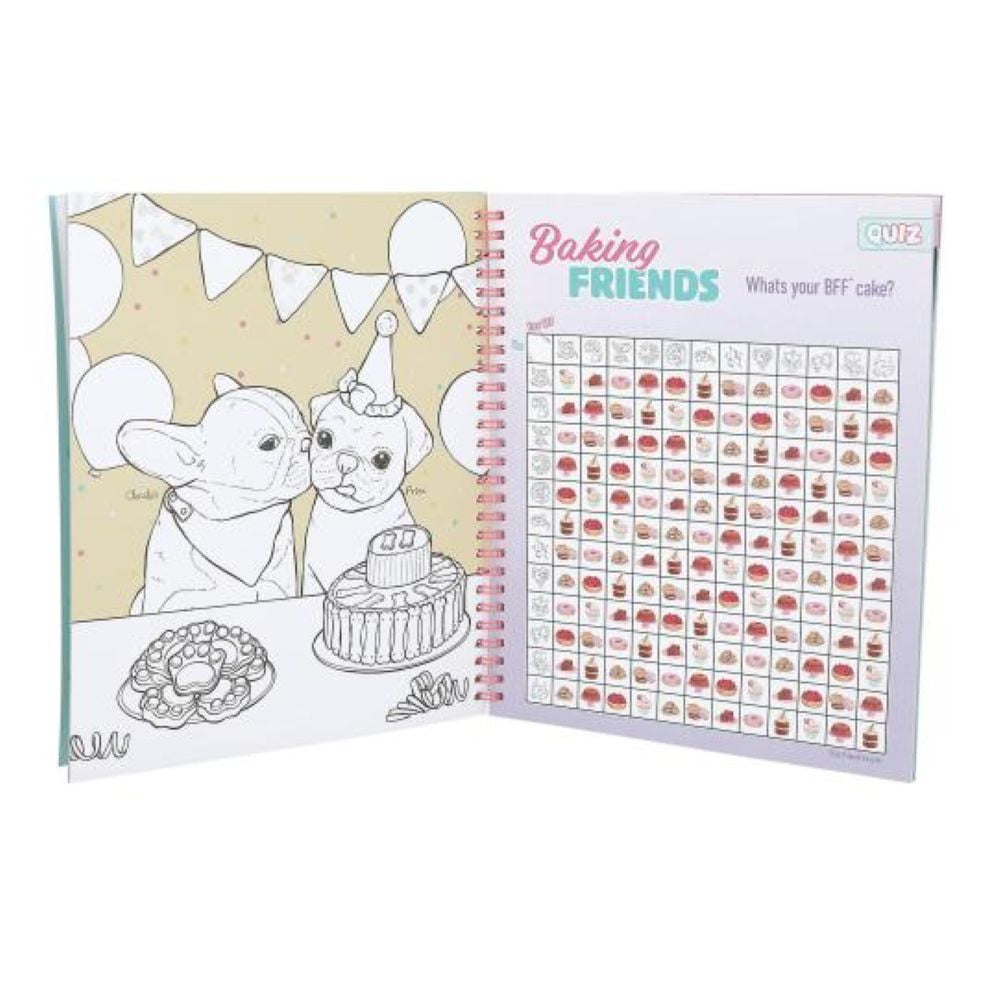 TOPModel Album à colorier avec paillettes Cake & Bake