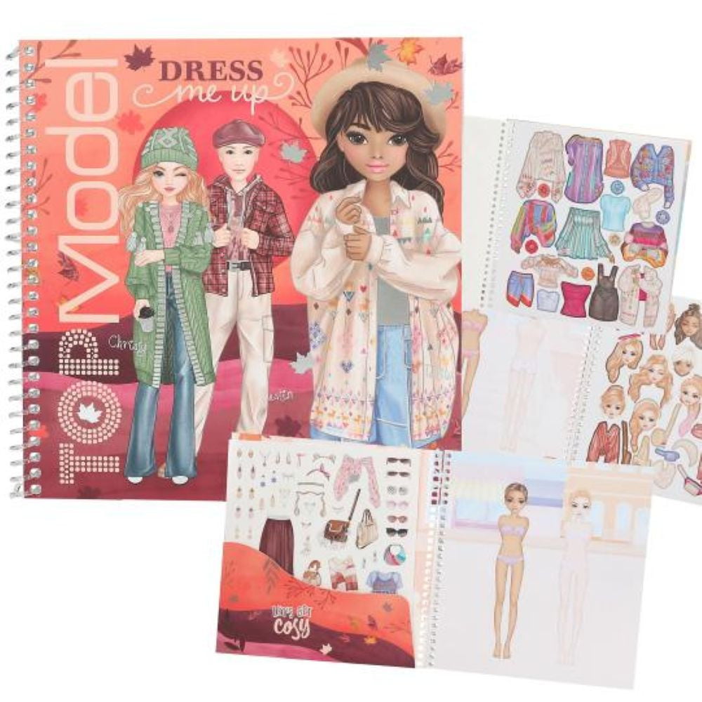 TOPModel Cahier de coloriage  avec stickers Dress Me Up COSY