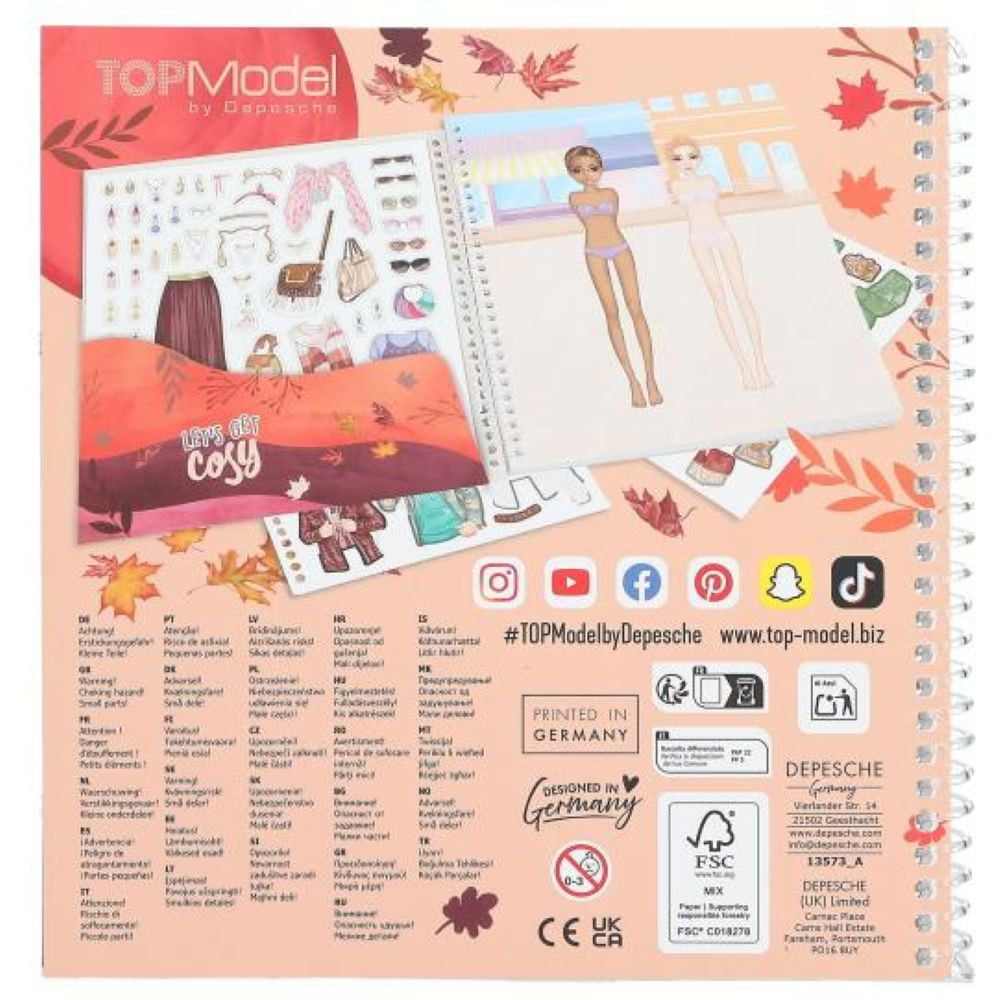 TOPModel Cahier de coloriage  avec stickers Dress Me Up COSY