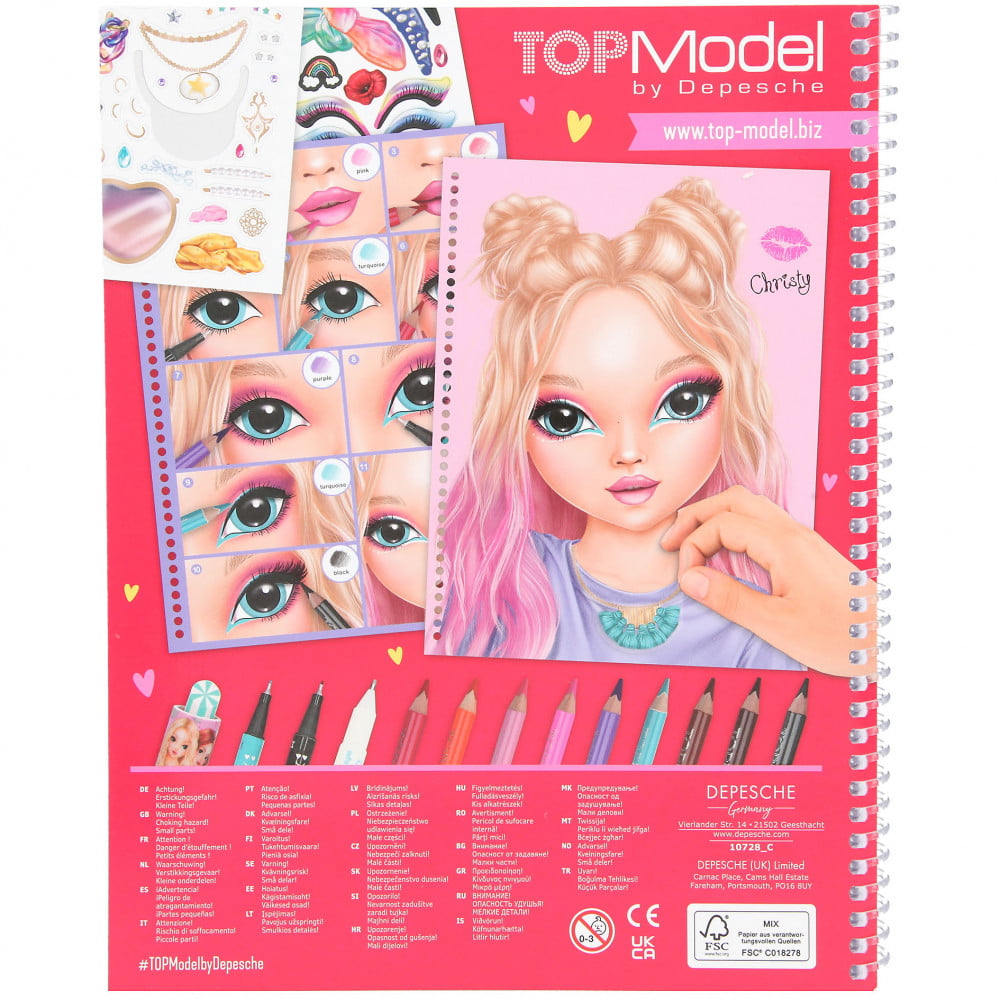 TOPModel coloriage Make up Fergie