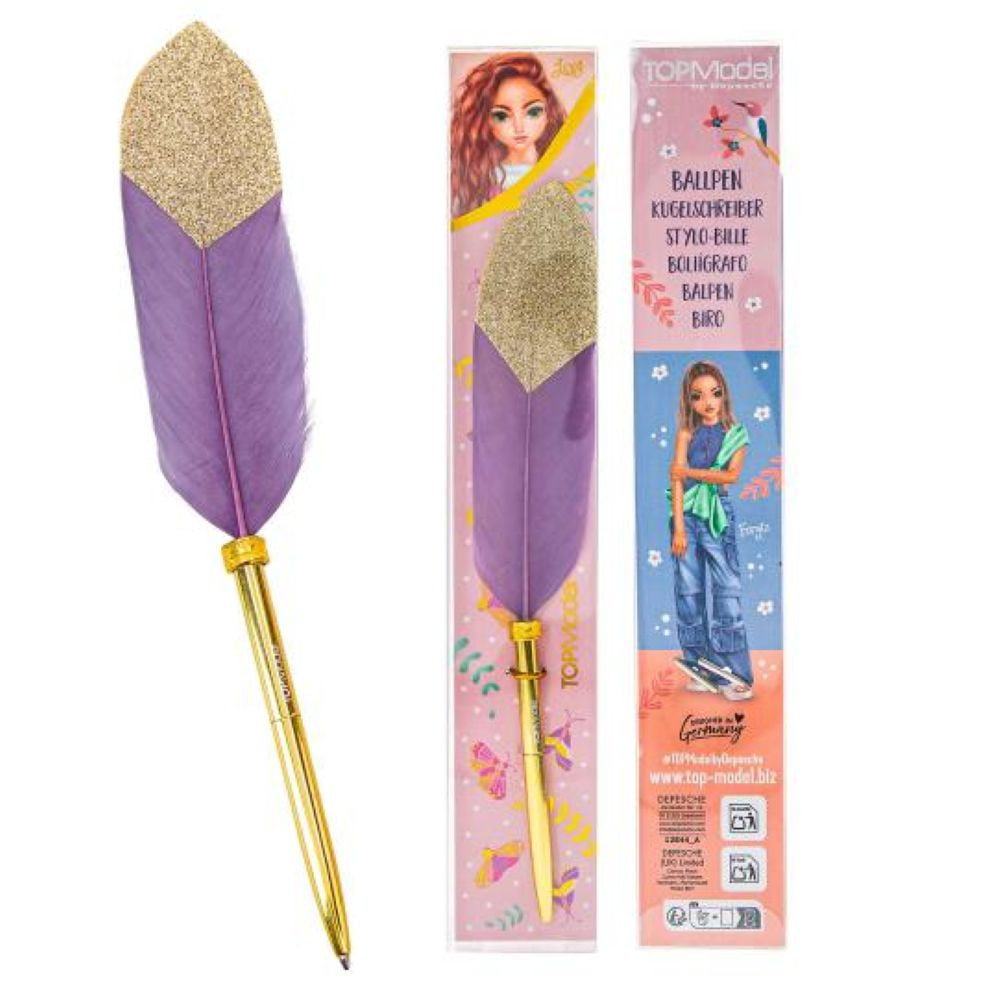 TOPModel Stylo avec plume turquoise