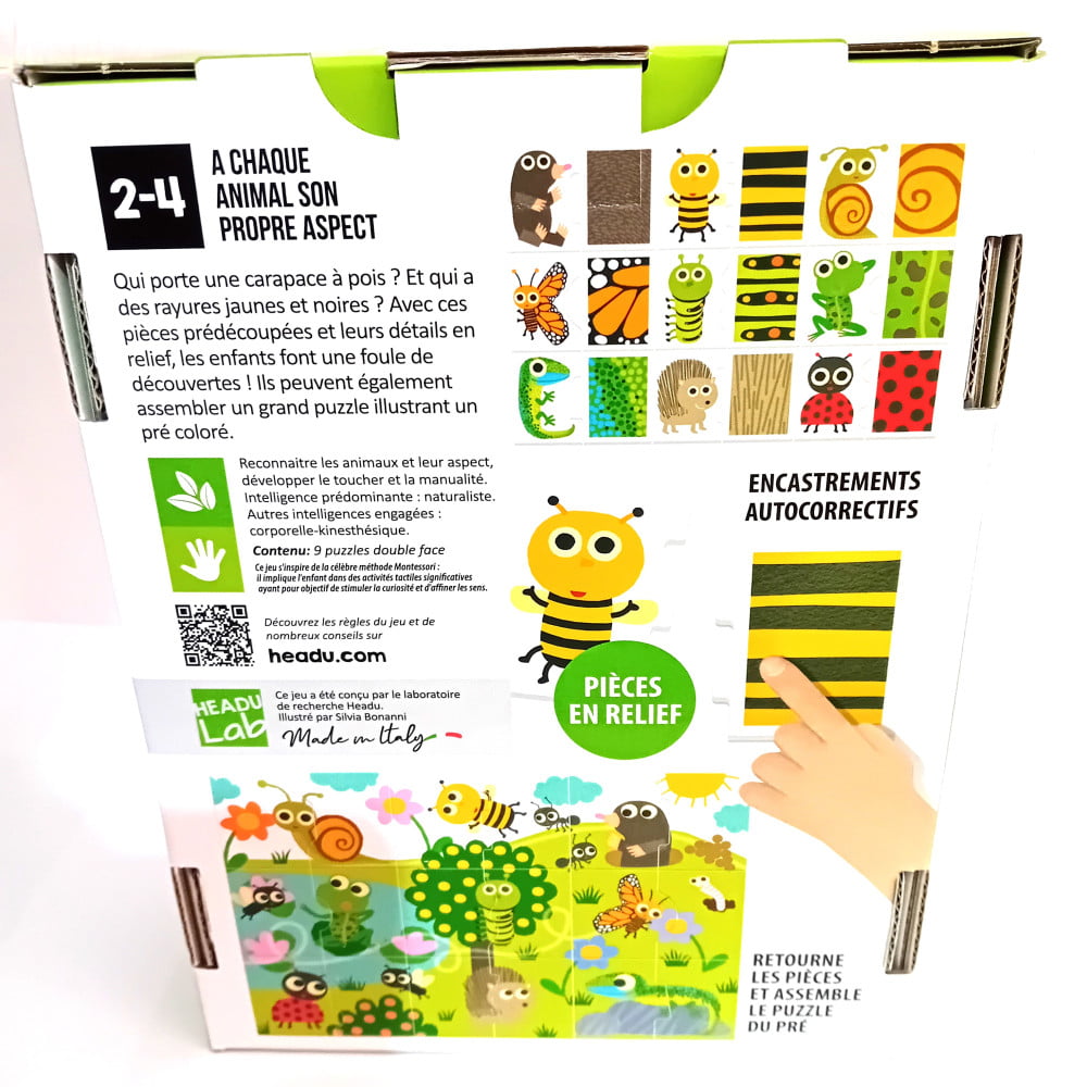 Touche et observe Montessori âge 2 à 4 ans