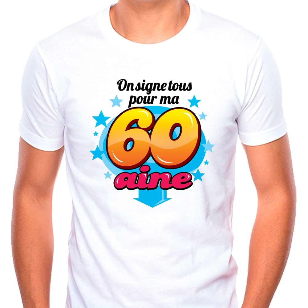 T shirt stylo à signer 60aine