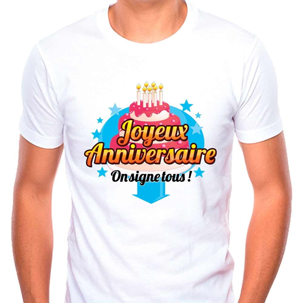 T shirt stylo à signer Anniversaire