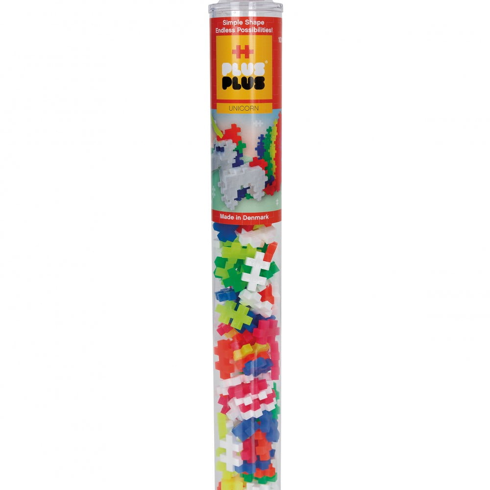 Puzzle en Tube transparent de 100 pièces Plus-Plus Licorne