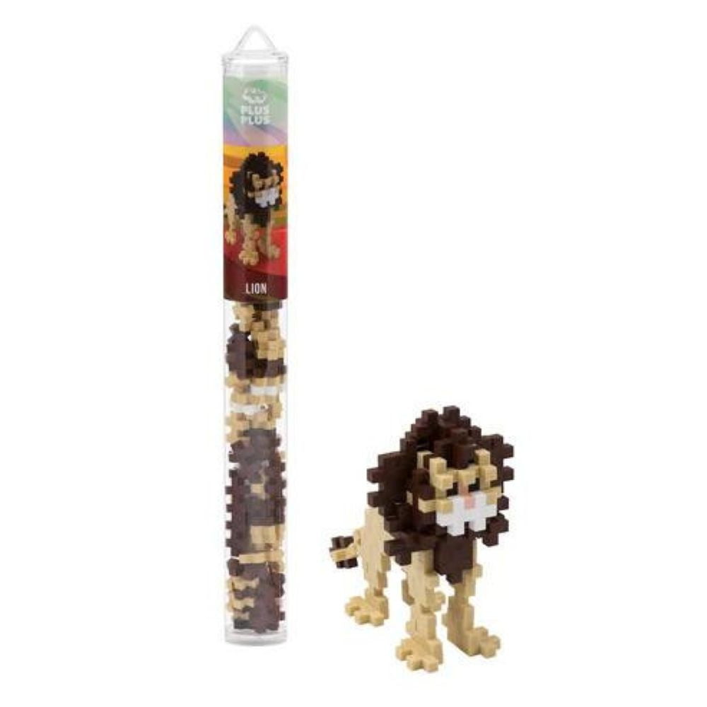 Tube transparent Plus-plus de 100 pièces Lion