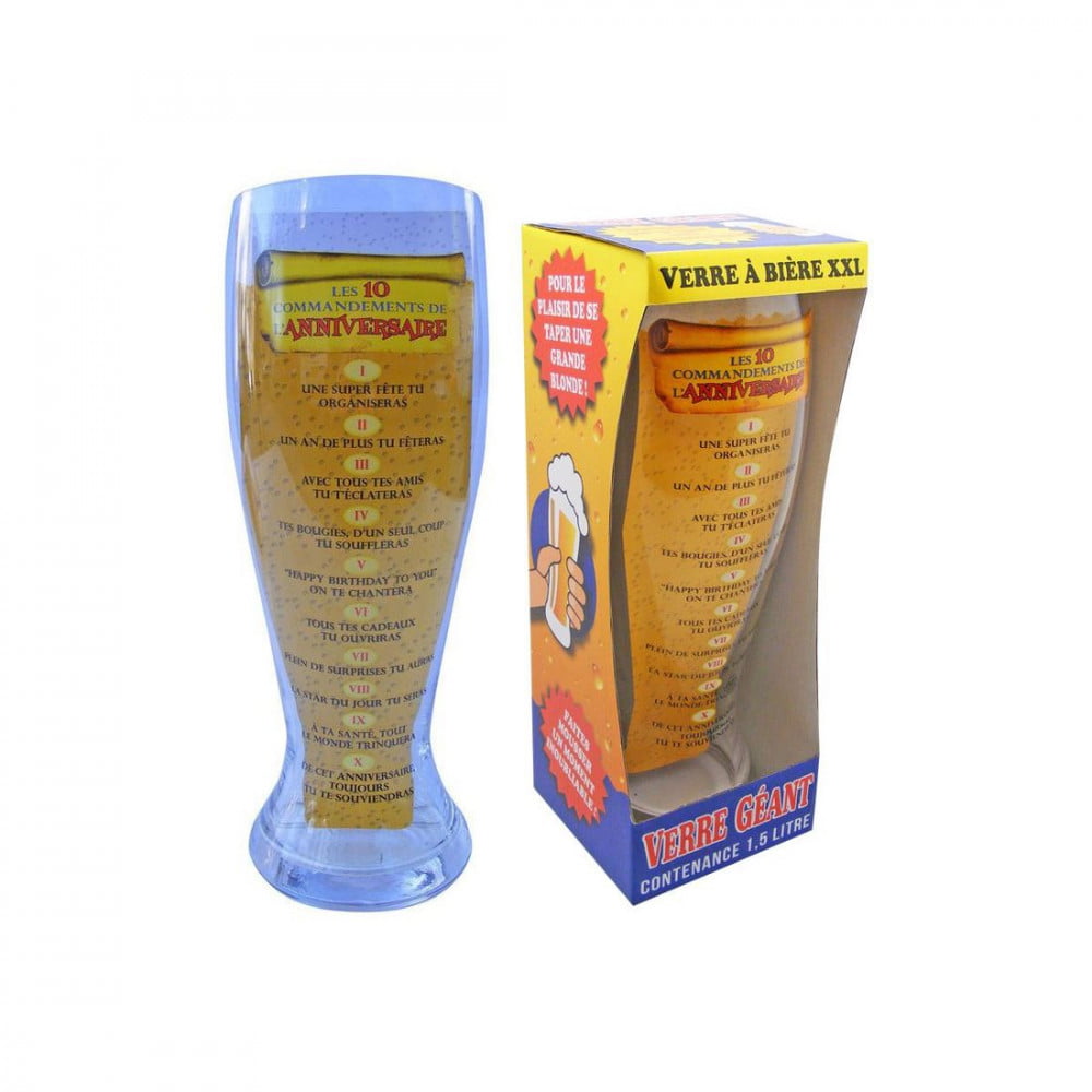 Verre à Bière Anniversaire 20 Ans - 19 Cm, Coffret Cadeau Idéal Pour Fêter Un Anniversaire