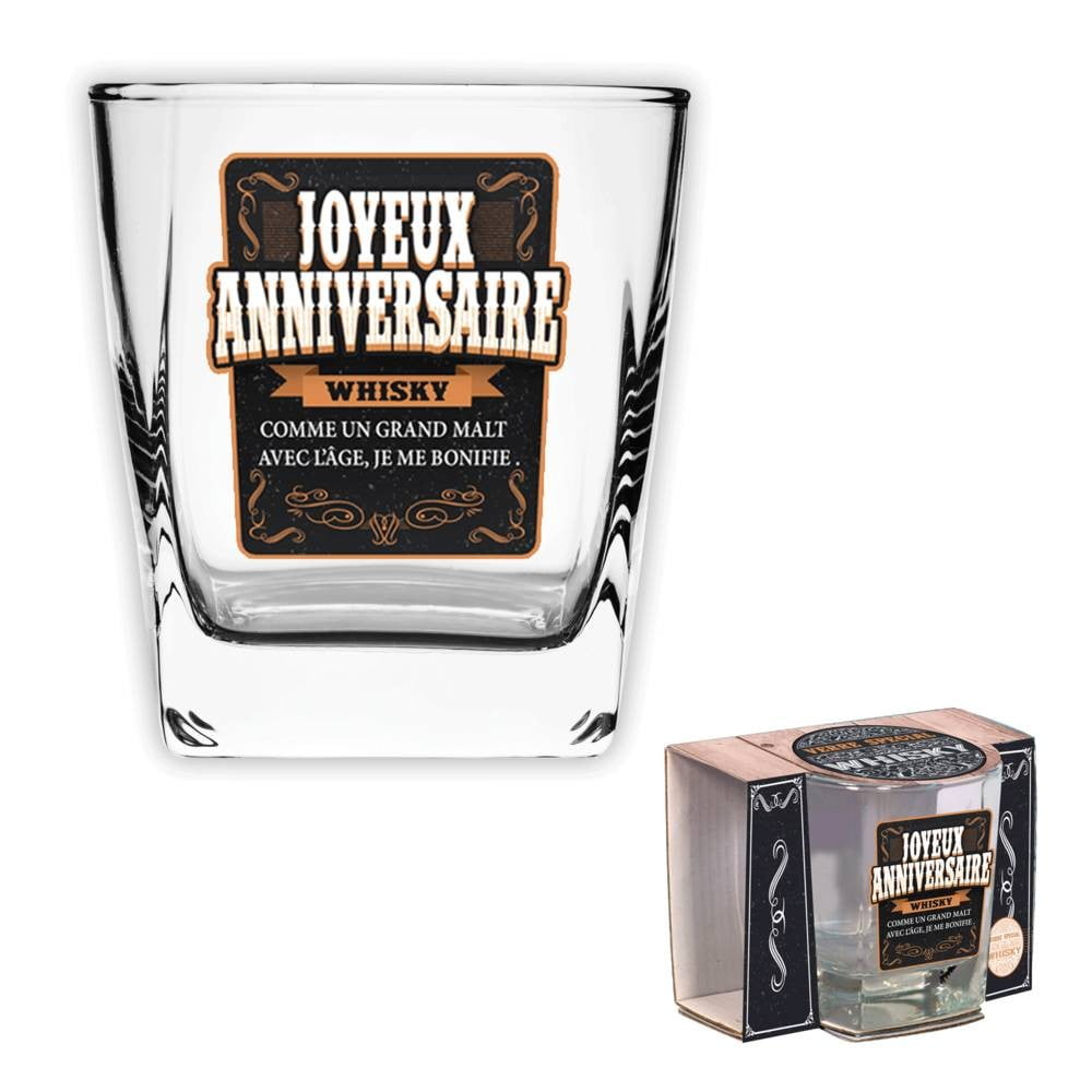 Verre à whisky Joyeux anniversaire