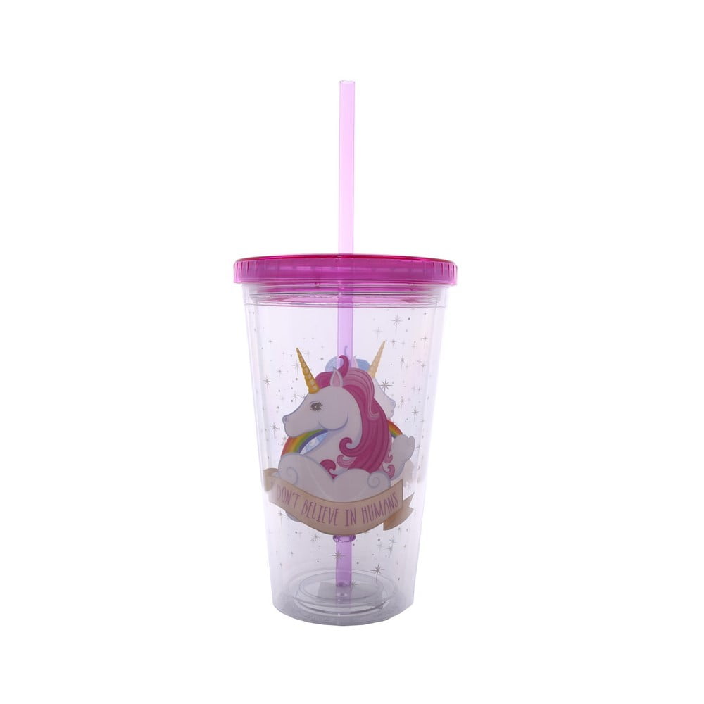 Verre avec paille Licorne